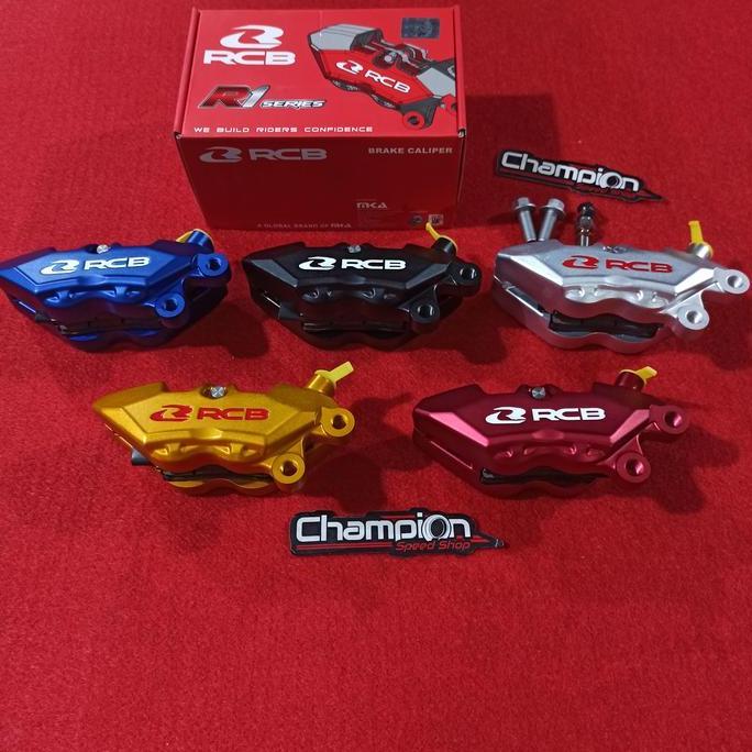 Kaliper Rem Depan Kanan RCB Racing Boy R1 Series 4 Piston P4 4P