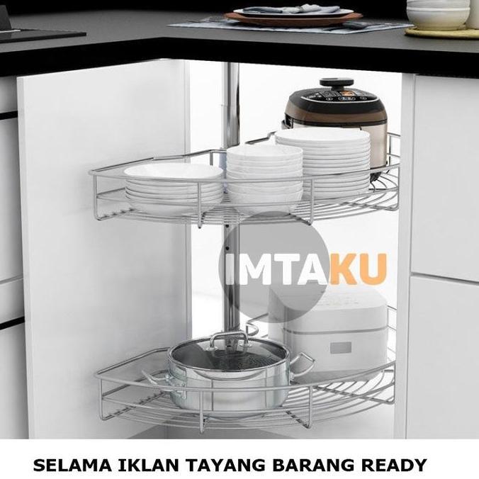 Rak Panci Putar Sudut Kitchen Set Stainless Steel XC 28100 TA