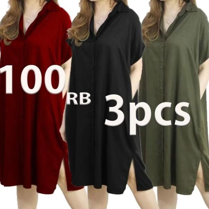zalva_padigor - promo usaha 1 paket isi 3 daster lula homedress 100% katun home dress