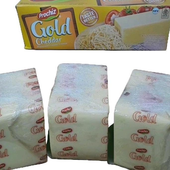 Fizaa_shop7 - KEJU PROCHIZ GOLD CHEDDAR REPACK 500 GRAM KURANG LEBIH I KEJU PARUT I KEJU BAHAN KUE I