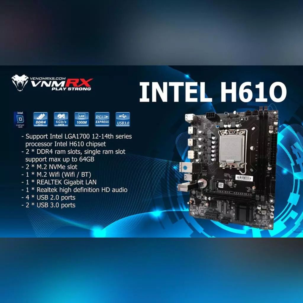 Motherboard H610 Venom RX DDR4