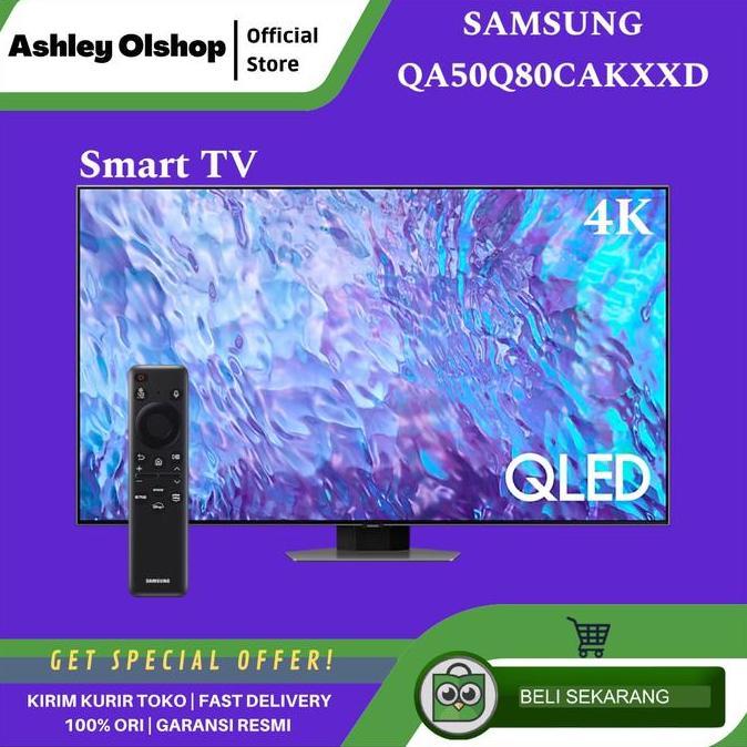 TERLARIS TV QLED SAMSUNG 50 INCH Q80C 50Q80C QLED 4K SMART TV PENGGANTI 50Q80B