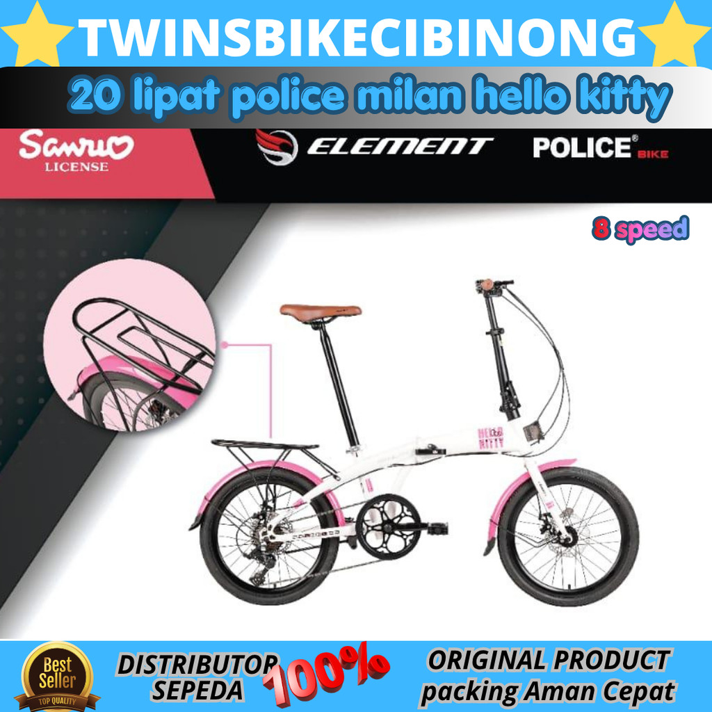 Sepeda Lipat 20 Police milan hello kitty