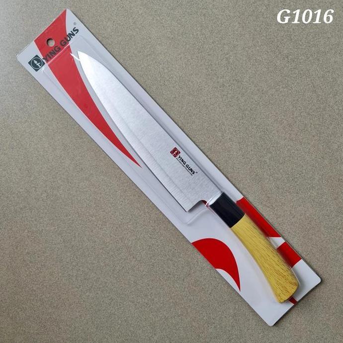 Cookwe- Pisau Dapur Ying Guns Original 8 Inc Motif Kayu G1016