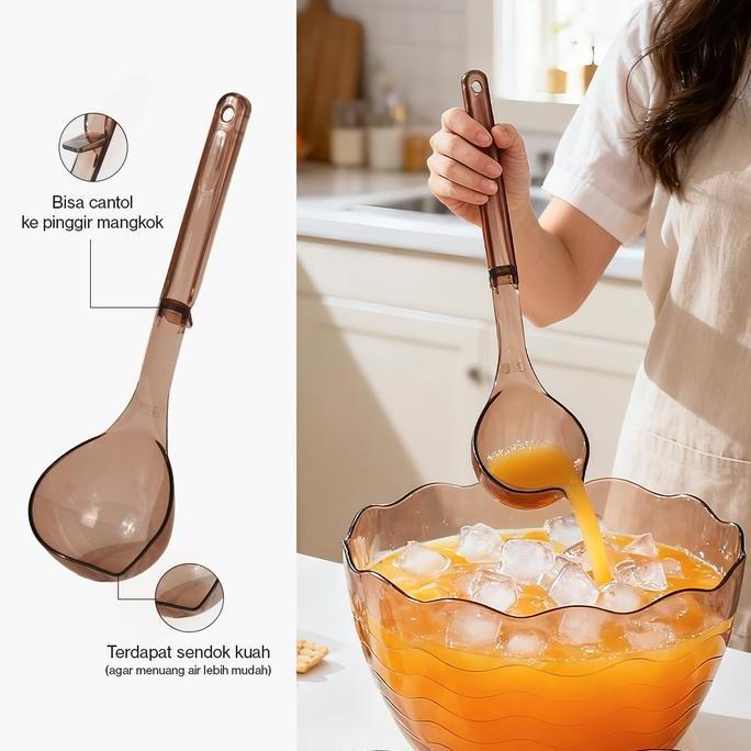 Essen- Technoplast Mangkok Es Buah / Punch Bowl Es Buah Prasmanan Pesta - Technoplast Lovelo Brown P