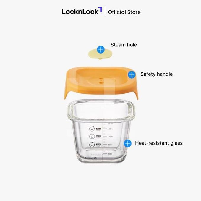 Essen- Locknlock Oven Glass Silicon Cap Mpasi Baby Food Container - Llg519S3