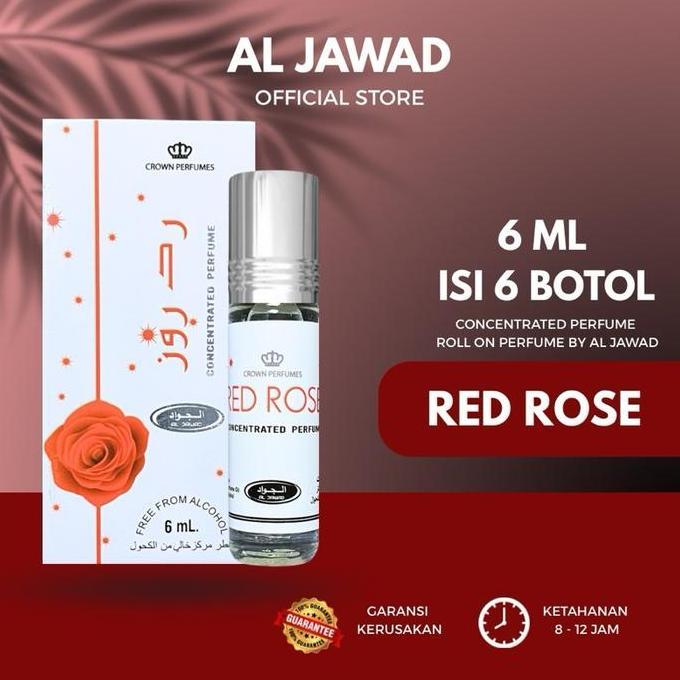 Cod,Bisa- Al Jad - Red Rose Aroma Rose Musky Powdery | Parfum Perfume Minyak Ngi Pria Nita