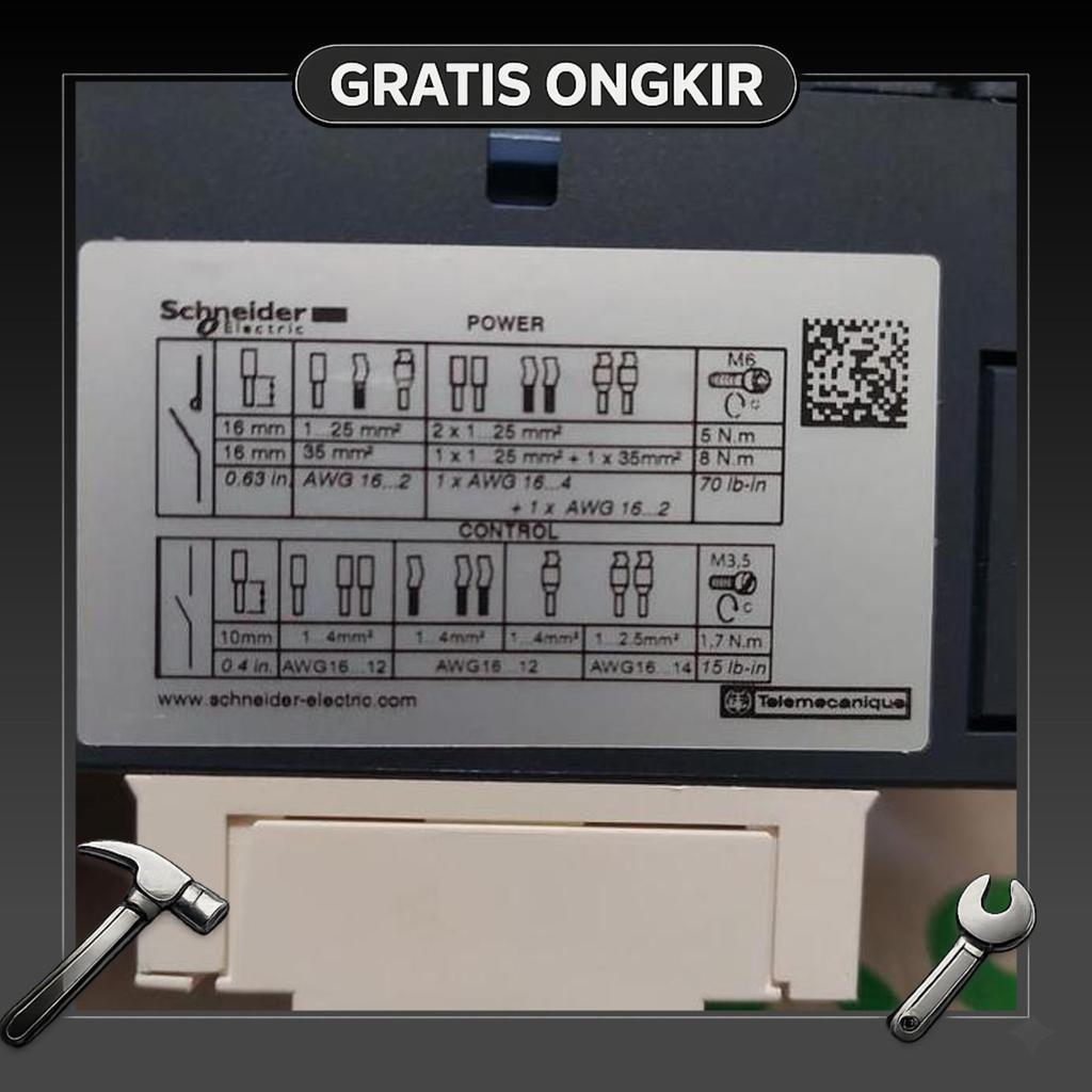 Kontaktor Lc1D50M7 220V Schneider 80Amper Original