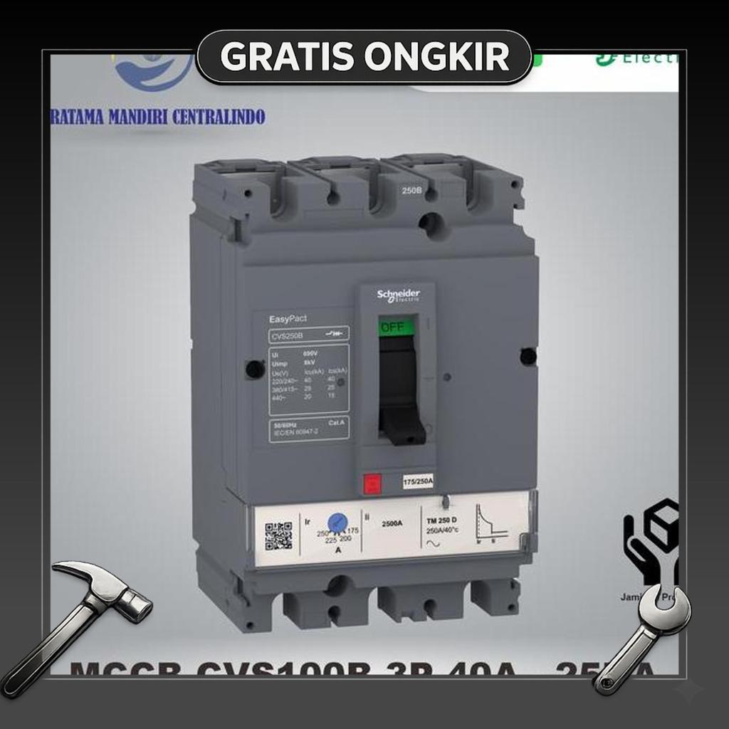 Mccb 3P 40A Cvs100B Schneider 3 Phase 40 Ampere - 25Ka Lv510303