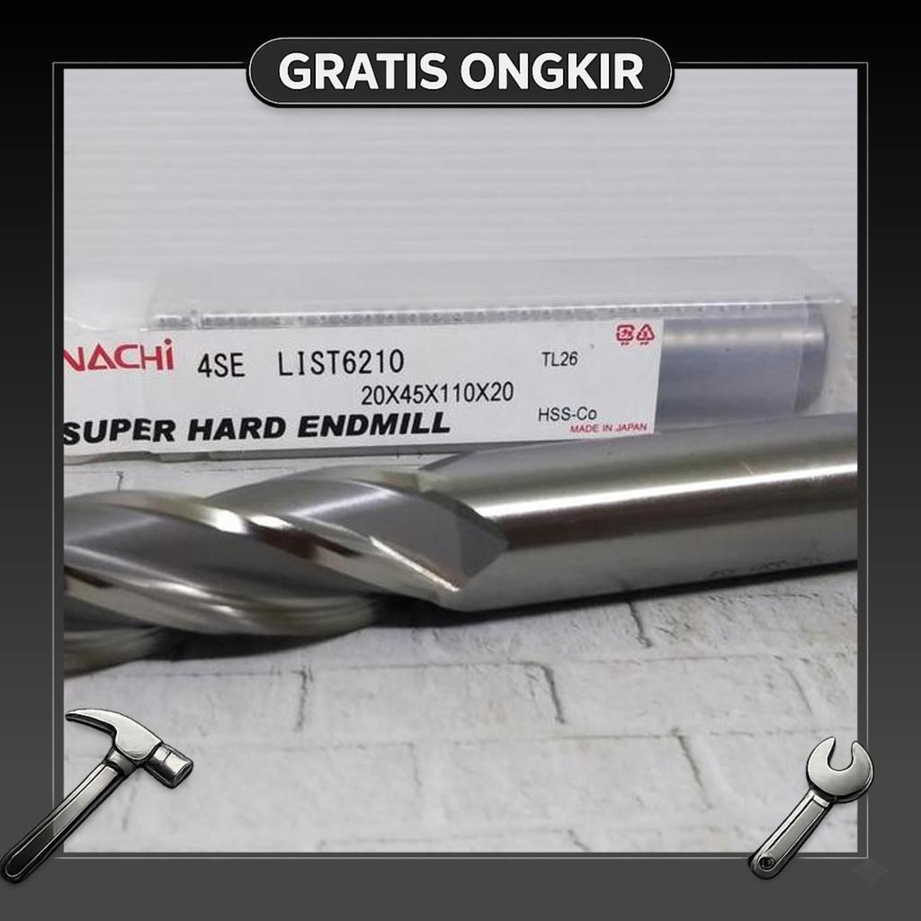 Endmill 20 Mm Hss Original Nachi Japan Baru..Endmill 20Mm