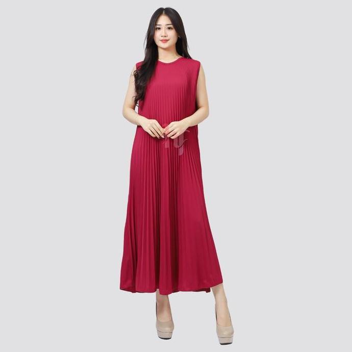 STYLE FASHION DS03 | inner dress plisket mayung / inner dress tanpa lengan / inner dress panjang / i
