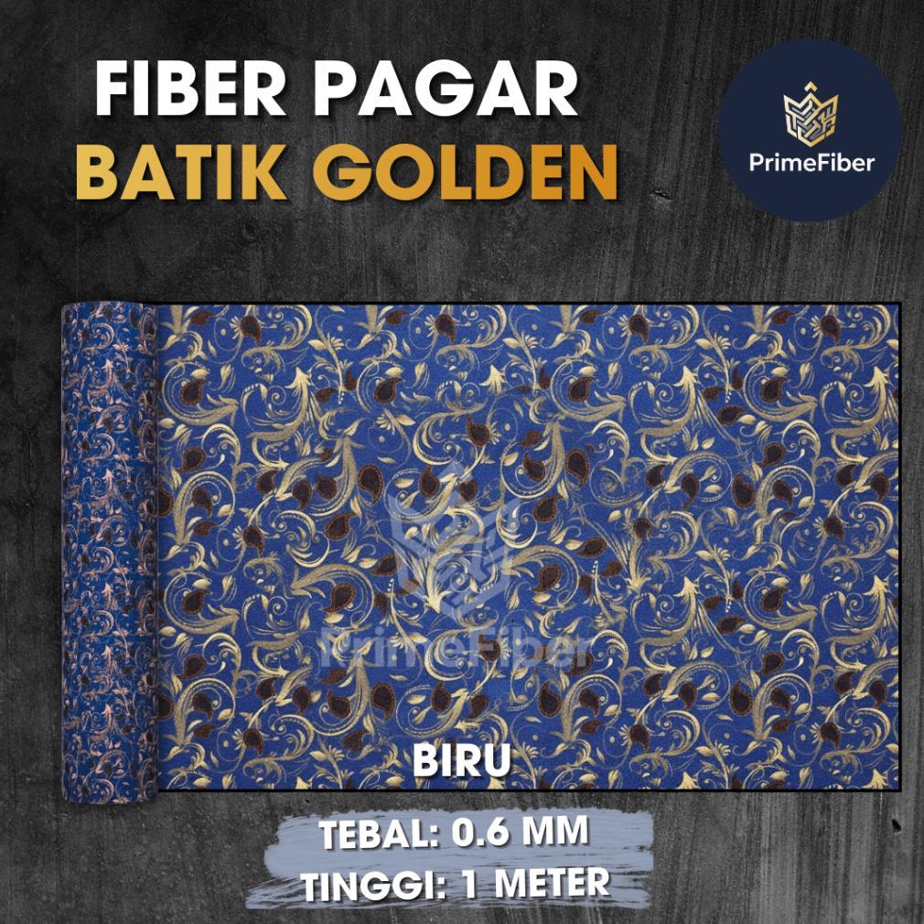 Promo Cod Fiber Pagar Motif Batik Golden - Ketebalan 0.6Mm | 4 Warna Lengkap | Fiber Plastik Penutup