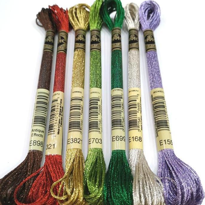 Lengkappoll- Dmc Benang Sulam Metallic Effect Isi 5 Pcs
