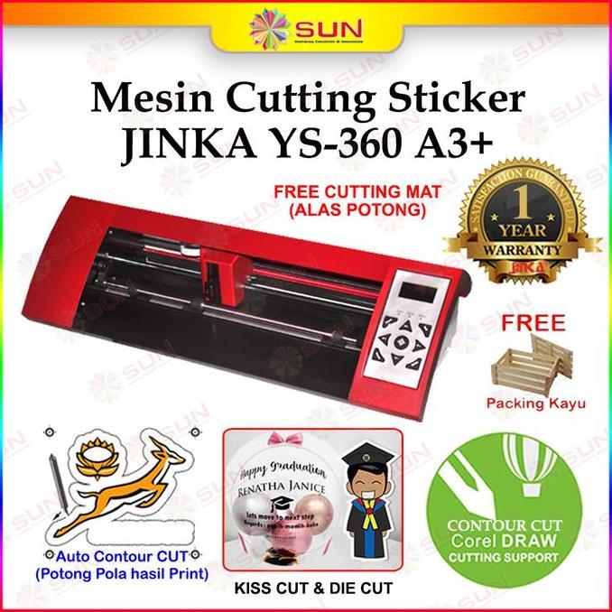 Cod,Aja- Mesin Cutting Sticker Jinka Ys-360 A3+ Corelldraw Auto Contour Cut