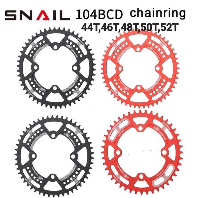 Lengkapbos- Snail Chainring Bcd 104Mm 44T 46T 48T 50T 5T Chain Ring Bcd 104