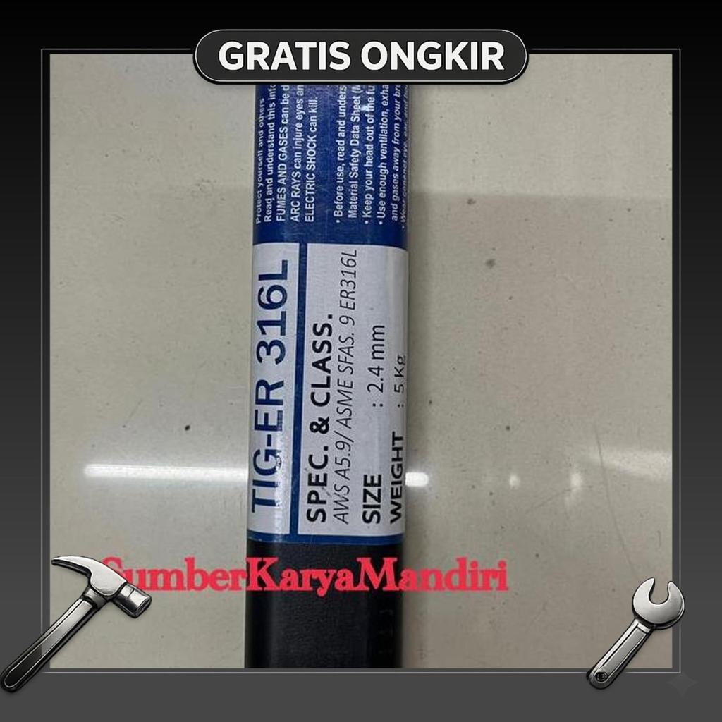 Kawat Las Argon Tig-Er 316L 2,4Mm Cpro Weld (5Kg)