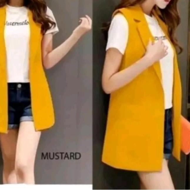 MURAH LEBAY Blazer Semua Warna - Atasan wanita tanpa lengan Standar dan Jumbo Jas Outer wanita blaze