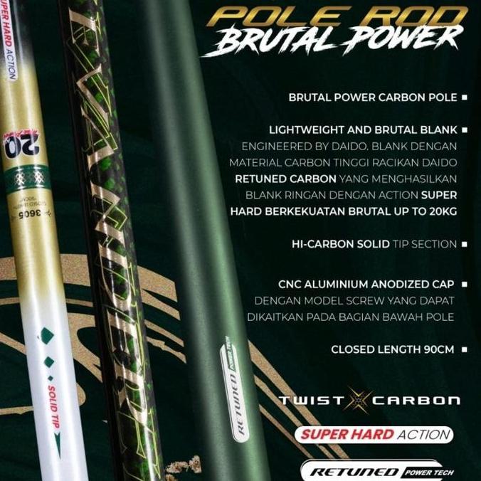 TERMURAH - joran pancing tegeg daido evander brutal carbon kaku super hard