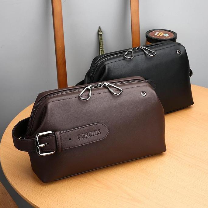 Tas Pria Tas Tangan Clutch Dompet Pria Kulit Mewah Handbag Import Dompet Cowok Besar Kekinian Dompet