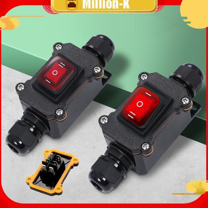 ICHENGO Saklar Kotak Tahan Air Junction Waterproof Junction Box Switch  Anti Air Hujan Sakelar Outdo