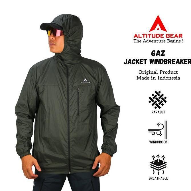 Cod,Bisa- Jaket Olahraga Sepeda Lari Running Windbreaker - Jaket Running Parasut Altitude Gear Pria 