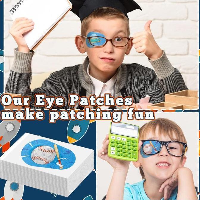 ICHENGO 10pcs Terapi Lazy Eye Patch Penutup Mata Lazy Eyes Ortopad Eye Patch Amblyopia Perawatan Med