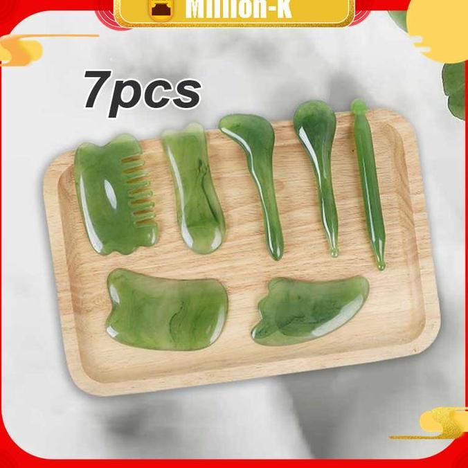 ICHENGO Gua Sha Board/Gua Sha Jade/Gua Sha Jade Roller/Alat Pijat Wajah PROTOK