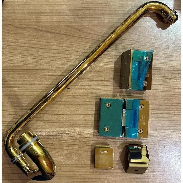 Shower Hinge Glass To Wall Gold Series Engsel Pintu Shower Kaca Ke Tembok Emas Kilap Glass Door Hing