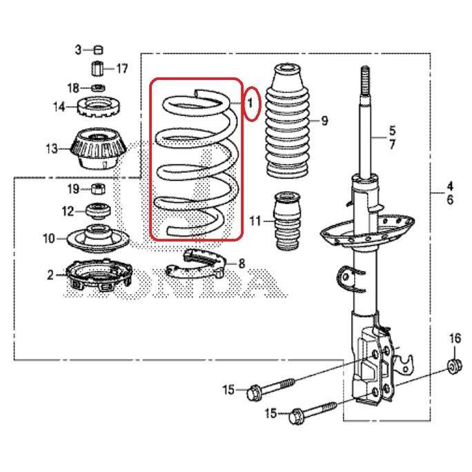 Per Shock breaker JAZZ GE8 2008-2013 Original