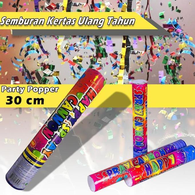 JAOPMAM Perlengkapan Pesta Ultah Confetti Popper Party Poper Semburan Kertas Pesta Ulang Tahun - Par