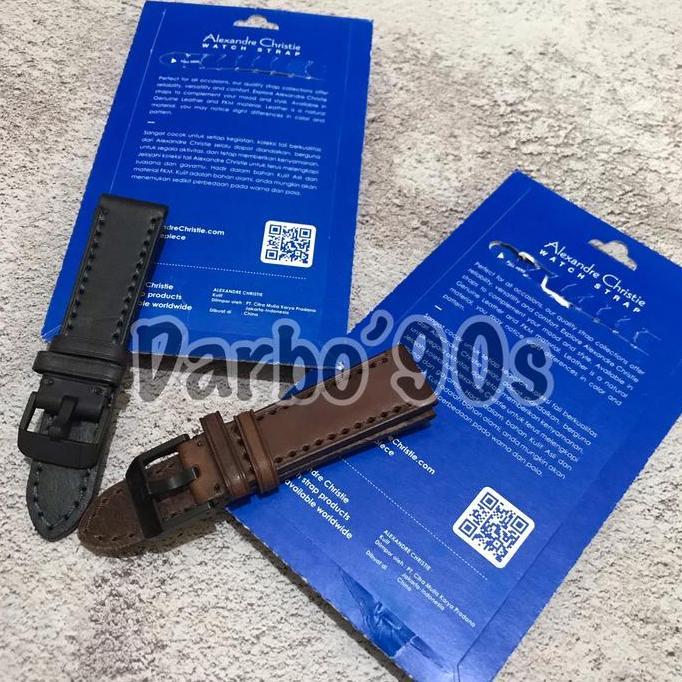 Strap Tali Kulit Jam Tangan Alexandre Christie Original Tali Kulit AC