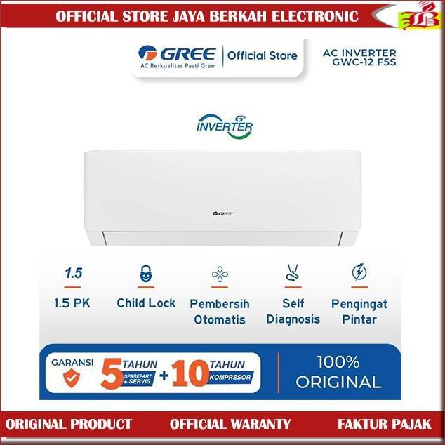 Terlaris Gree Ac Inverter 1.5 Pk Gwc-12F5S Ac Gree Inverter Gwc12F5S