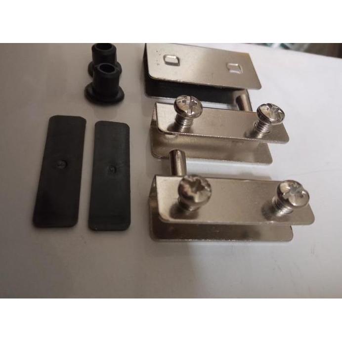 Engsel Kaca Jepit Pivot Magnet Engsel Jepit Lemari Pintu Kaca Chrome