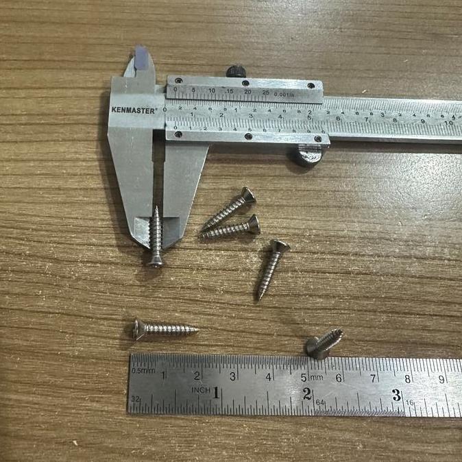Sekrup Tapping Stainless FH 6 x 3/4" Inch Stainless Screw FAB 6x19 Mm