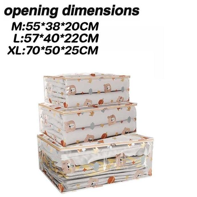 HYAKABA Torage Box Besar Kotak Penyimpanan Baju Bisa Dilipat Box Baju Tempat Penyimpanan Serbaguna /