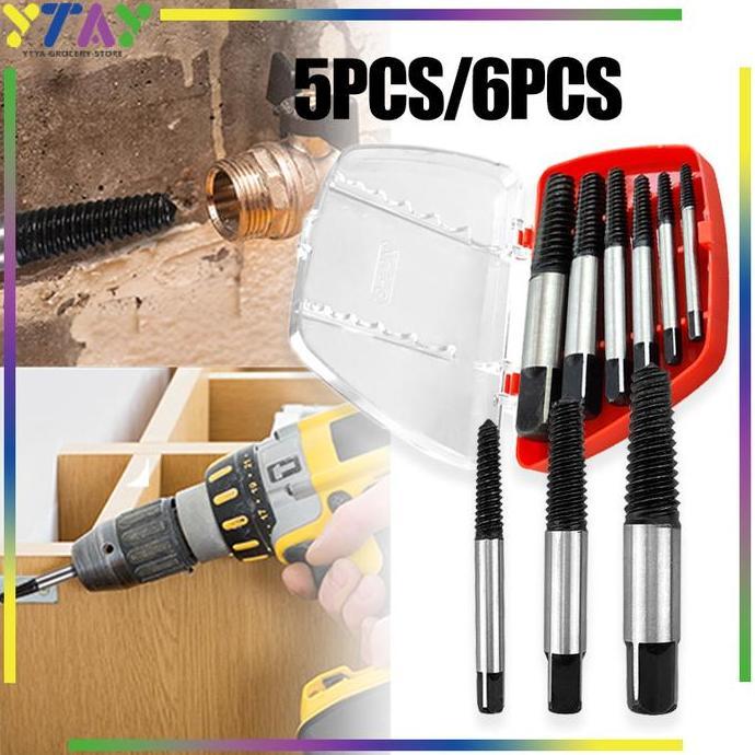 ICHENGO Bolt Pipe Extractor Pipe Screw Extractor  Alat Pembuka Baut Patah Kran PROTOK