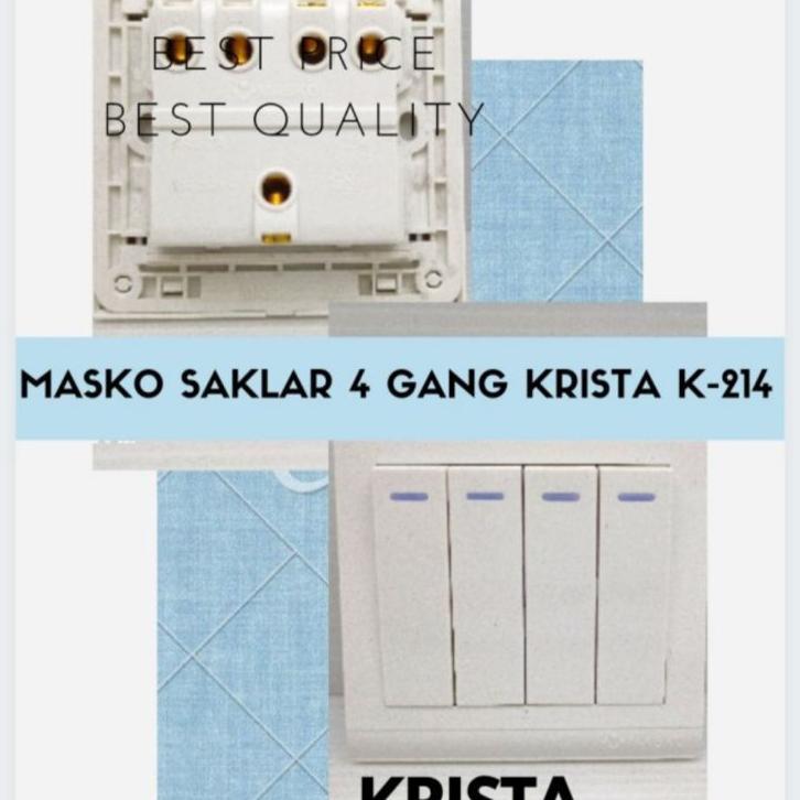 Masko Krista Putih Saklar 4 Gang K-214 Grosir Termurah