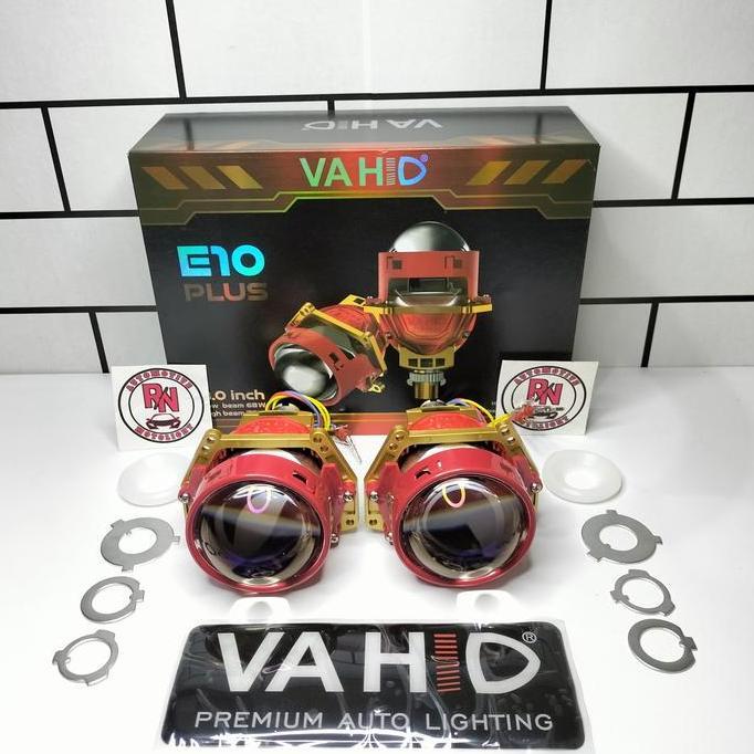 Lampu Headlamp Projector Biled Vahid E10 Plus Cut Off Flat Blue Lens Motor Mobil