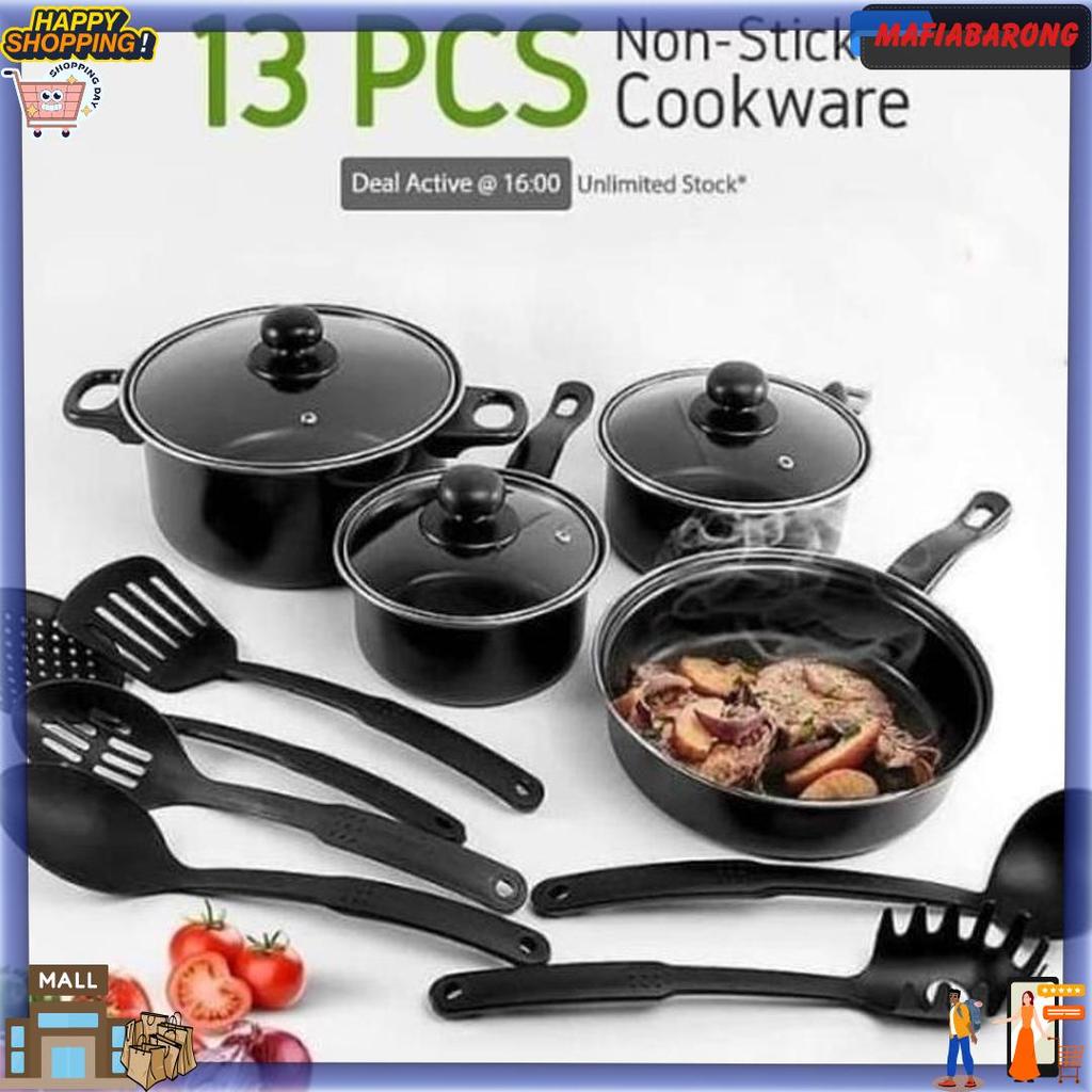 Cookware Set / Alat Masak 1 Set 13 Pcs / Panci Masak Set / 13 Pcs / Panci Serbaguna Lengkap Untuk Ma