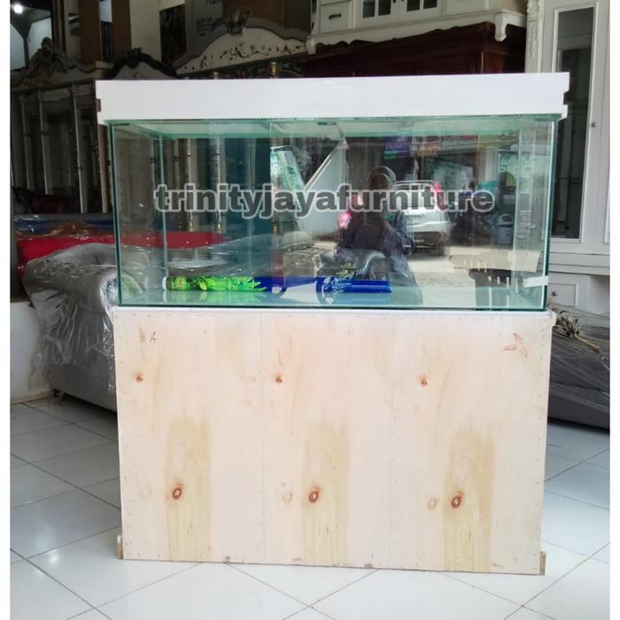 Meja Aquarium Plus Aquarium Sama Tutup 120cm Kaca 8ml/trinityjayafurni