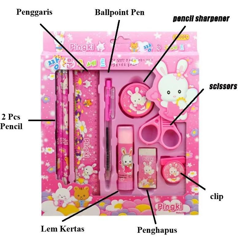 Discount Yamata Set Lengkap Alat Tulis 9 In1 Motif Kartun/Pencil Set Lengkap/Souvenir Kado Hadiah Ul