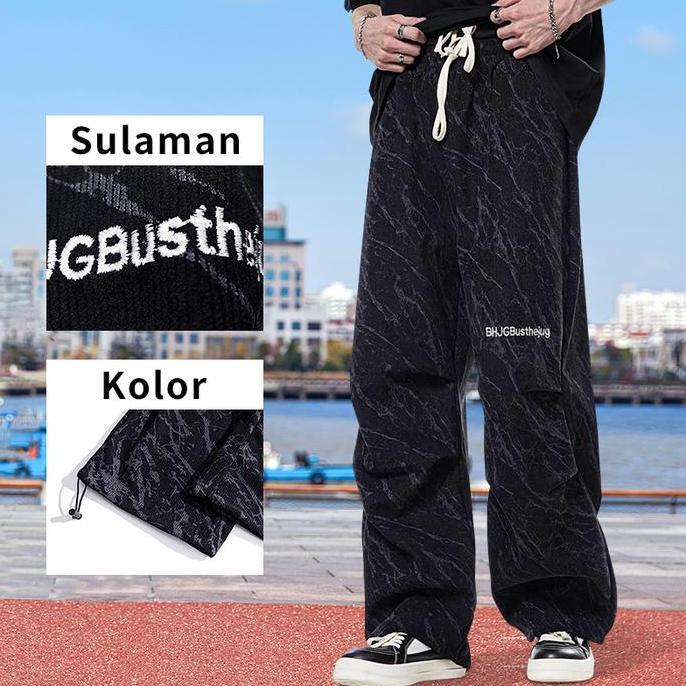 Trousers- Celana Panjang Cargo Pria Dewasa Premium Corduroy Y2K Celana Panjang Loose Pants Pria Mode