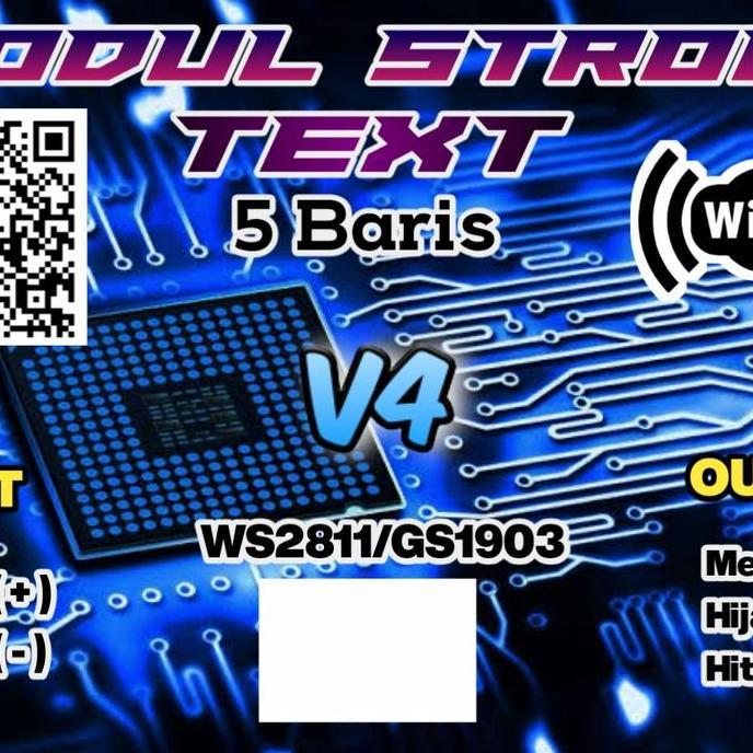 Modul Strobo Text Wifi 5 Baris Versi 4