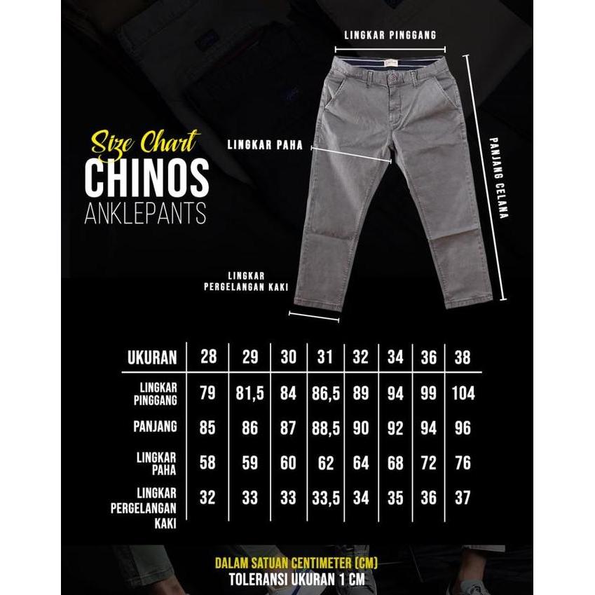 Trousers- Celana Ankle Pants Chino Pria Goodfriends (Black)