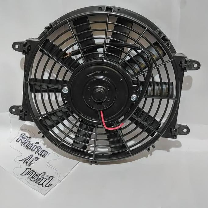 Promo Motor Extra Ekstra Fan Condensor Ac Mobil Universal 10Inchi 24volt Diskon