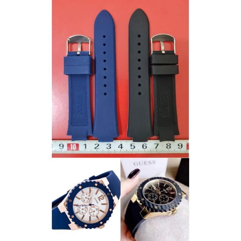 Strap rubber tali karet jam tangan GUESS wanita Lady watch W0149L4 black W0149L5 / W0958L3 blue akse