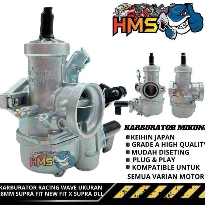 KARBU KARBURATOR RACING WAVE 24 28 MM KARISMA SUPRA X 125 LAGENDA ASTREA PRIMA HONDA WIN C70 COCOK U