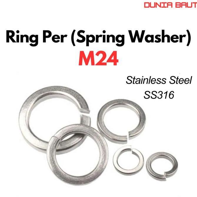 SS316 RING PER M24 / SPRING WASHER M24 / WL M24 / RING PER STAINLESS M24 RESTOCK