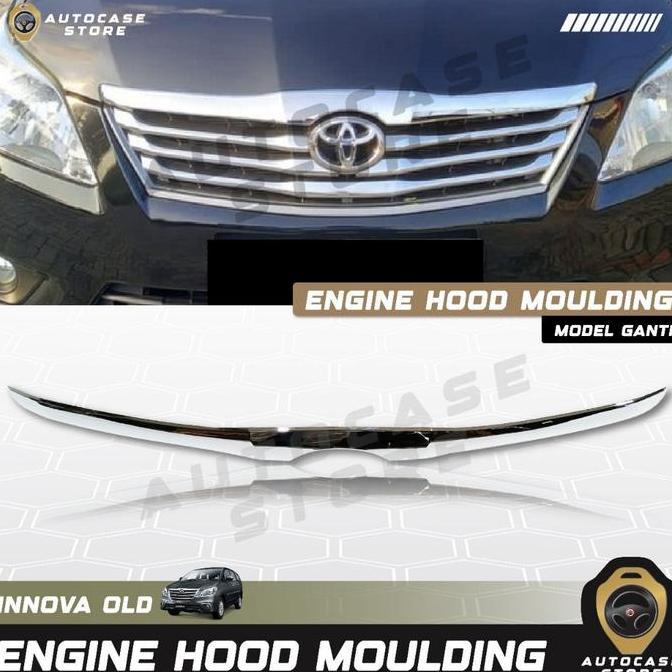 ENGINE HOOD MOULDING INNOVA LAMA 2012 2013 2014 2015 MODEL GANTI LIST KAP MESIN AKSESORIS MOBIL REST