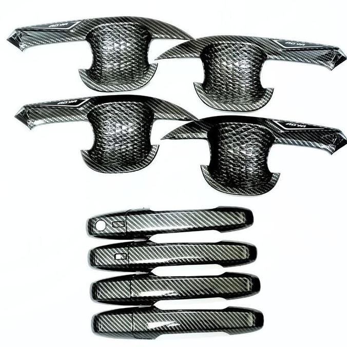PAKET OUTER HANDLE PEGANGAN PINTU MOBIL AGYA 2023 CARBON COVER PINTU RESTOCK